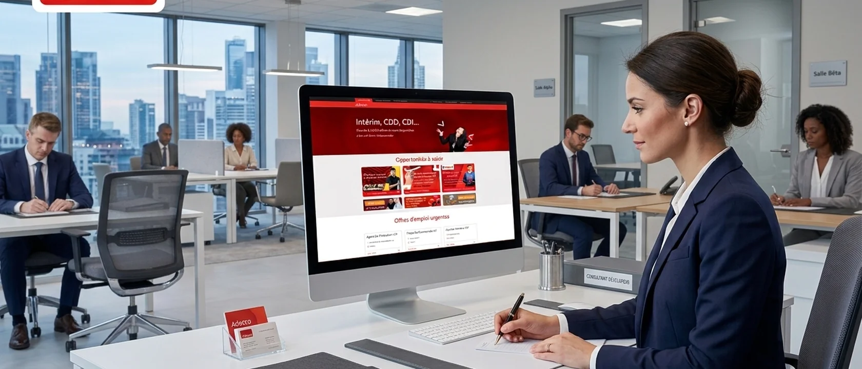 Visual do projeto digital Adecco